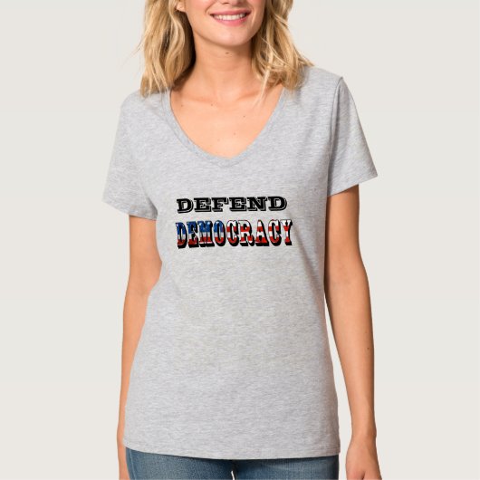 DEMOKRATIE VERTEIDIGEN T-Shirt (Vorderseite)