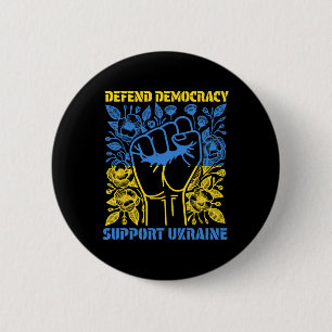 Demokratie verteidigen Ukraine unterstützen Friede Button