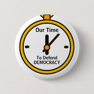 Demokratie-Verteidigungs-Button Button