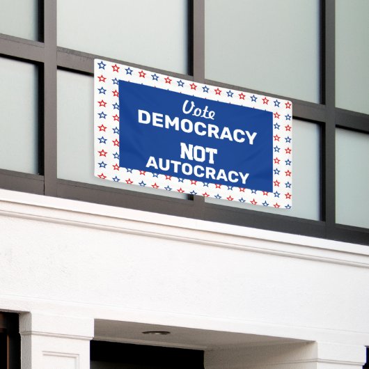 Demokratie wählen banner (Äußeres Gebäude)