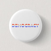 Demokratiegefälle Text rot blau patriotisch Button (Vorderseite)