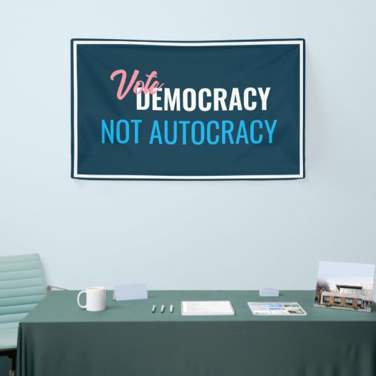 Demokratische Abstimmung - individuelles Zeichen Banner (Messeveranstaltung)