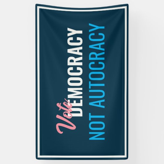 Demokratische Abstimmung - individuelles Zeichen Banner (Vertikal)