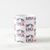 Demokratische Donkey-Republikanische Elefantenpoli Kaffeetasse (Mittel)