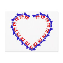 Demokratische Esel im Herzen