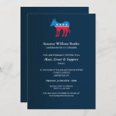 Demokratische Fundraising-Einladungen Einladung (Vorne/Hinten)