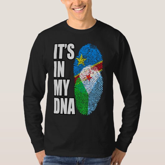 Demokratische kongolesische und dschibutische DNA- T-Shirt (Vorderseite)