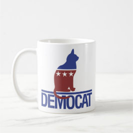 Demokratische lustige Katze Kaffeetasse