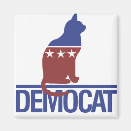 Demokratische lustige Katze Magnet