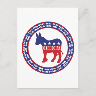 Demokratische Party-Gewinne Einladungspostkarte