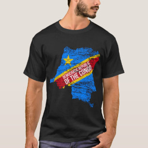 Demokratische Republik Kongo Afrika Karte Co. T-Shirt