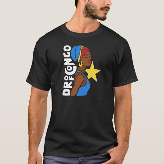 Demokratische Republik Kongo Afrikanisches Erbe T-Shirt (Vorderseite)