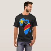 Demokratische Republik Kongo Flag Pride Africa Map T-Shirt (Vorne ganz)