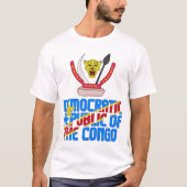 Demokratische Republik Kongo Flag und Coat T-Shirt (Vorderseite)
