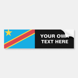Demokratische Republik Kongo-Flagge Autoaufkleber
