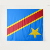 Demokratische Republik Kongo Flaggenstaat Wandteppich (Vorderseite (Horizontal))