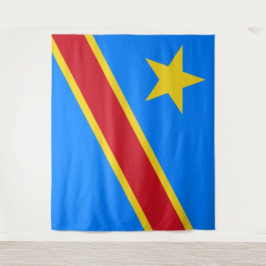 Demokratische Republik Kongo Flaggenstaat Wandteppich (Vorderseite)