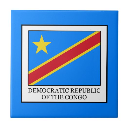Demokratische Republik Kongo Fliese (Vorderseite)