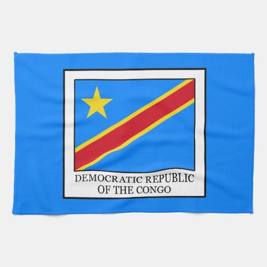 Demokratische Republik Kongo Geschirrtuch (Horizontal)
