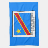 Demokratische Republik Kongo Geschirrtuch (Vertikal)