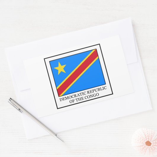 Demokratische Republik Kongo Rechteckiger Aufkleber (Umschlag)