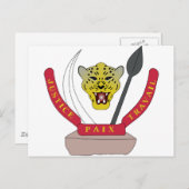Demokratische Republik Kongo-Wappen Postkarte (Vorne/Hinten)