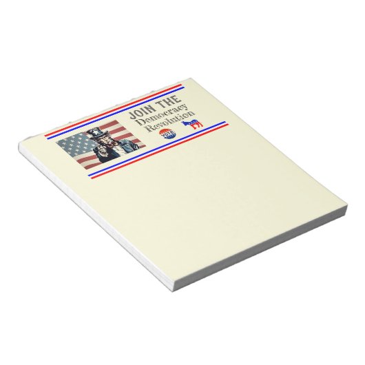 Demokratische Revolution - Notepad Notizblock (angewinkelt)