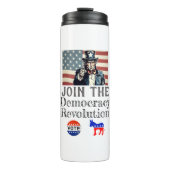 Demokratische Revolution Thermal Tumbler Thermosbecher (Vorderseite)