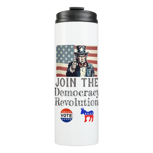 Demokratische Revolution Thermal Tumbler Thermosbecher (Vorderseite)