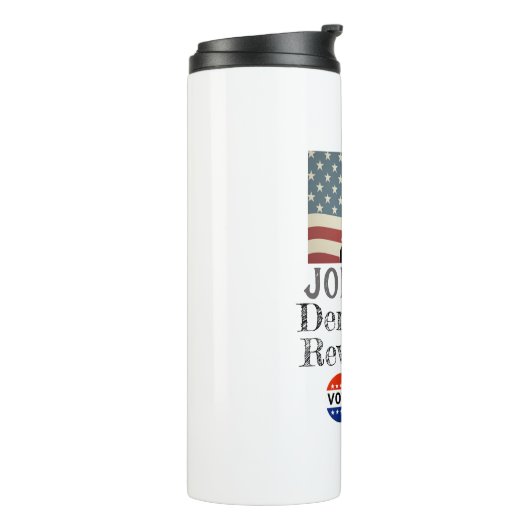 Demokratische Revolution Thermal Tumbler Thermosbecher (Nach links gedreht)