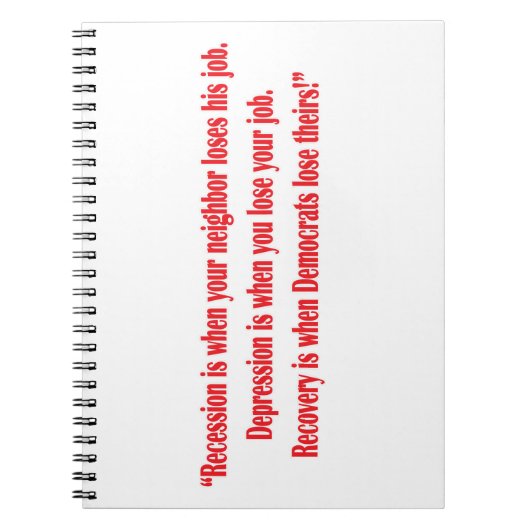 Demokratische Rezession - Notizblock (Vorderseite)