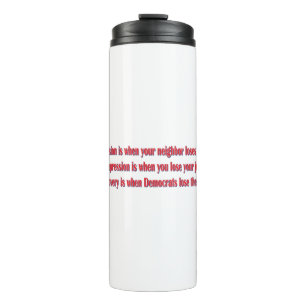 Demokratische Rezession Thermosbecher