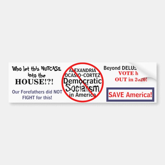 Demokratische Sozialistin Ocasio-Cortez - Bearbeit Autoaufkleber (Vorne)