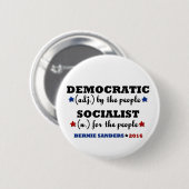 Demokratische sozialistische button (Vorne & Hinten)