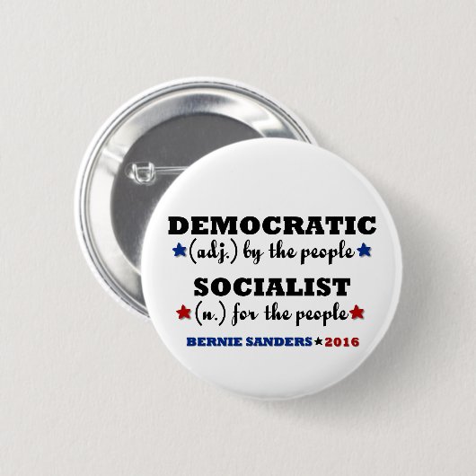 Demokratische sozialistische button (Vorne & Hinten)
