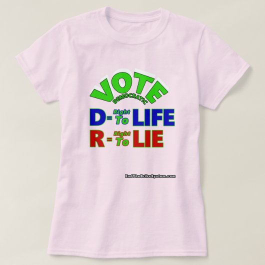 Demokratische Stimme D = Recht auf Leben R = Recht T-Shirt (Design vorne)