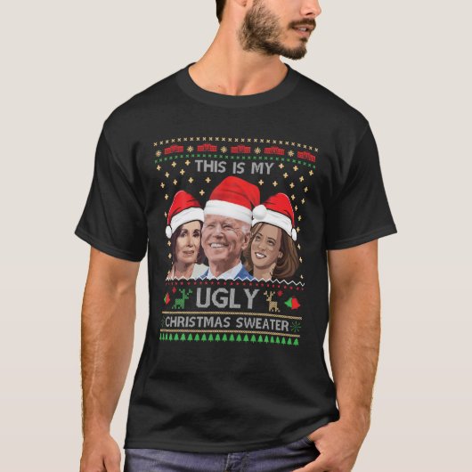 Demokratische Ugg Weihnachts-Sweater-Fraktion T-Shirt (Vorderseite)