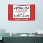 Demokratische Verantwortung Schnellstart zur Absti Banner (Messeveranstaltung)