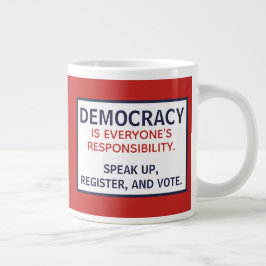 Demokratische Verantwortung Schnellstart zur Absti Jumbo-Tasse