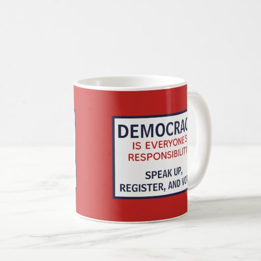 Demokratische Verantwortung Schnellstart zur Absti Kaffeetasse (VorderseiteRechts)