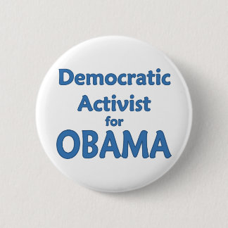 Demokratischer Aktivist für Obama Button