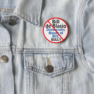Demokratischer Bürgermeister Bill de Blasio NYC od Button