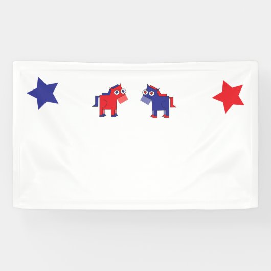 Demokratischer Donkey Banner (Horizontal)