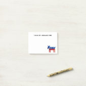 Demokratischer Donkey-Individuelle Name oder -Meld Post-it Klebezettel (Auf Schreibtisch)