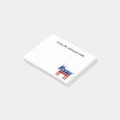 Demokratischer Donkey-Individuelle Name oder -Meld Post-it Klebezettel (angewinkelt)