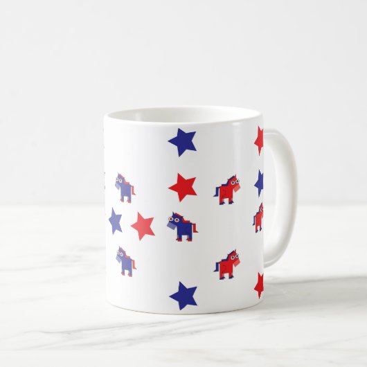 Demokratischer Donkey Kaffeetasse (VorderseiteRechts)