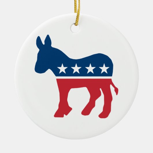 Demokratischer Donkey Keramikornament (Vorne)