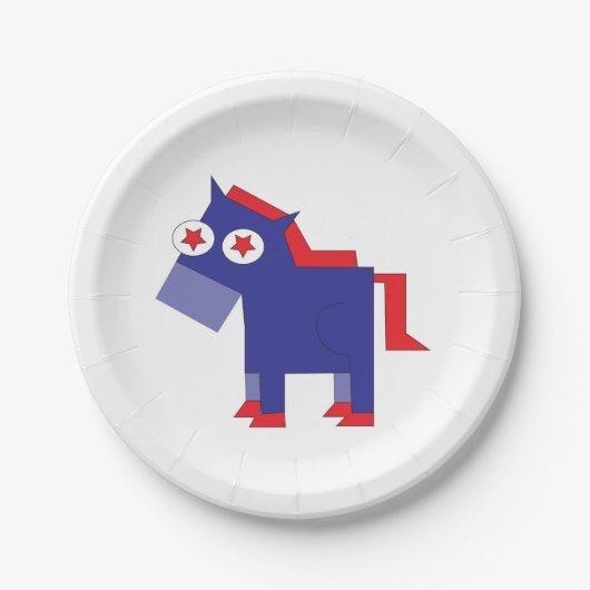 Demokratischer Donkey Pappteller (Vorderseite)