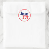 Demokratischer Donkey Runder Aufkleber (Tasche)