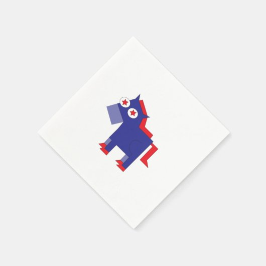 Demokratischer Donkey Serviette (Ecke)